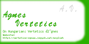 agnes vertetics business card